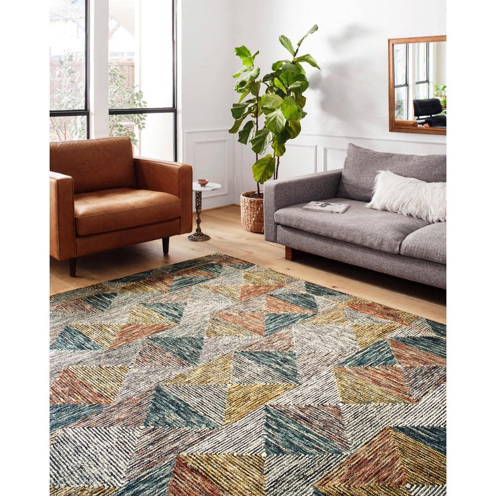 Loloi II Spectrum Geometric Lagoon / Spice Area Rug