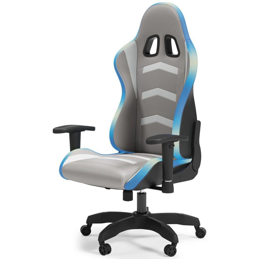 Signature Design by Ashley Contemporary Lynxtyn Home Office Desk Chair White/Gray