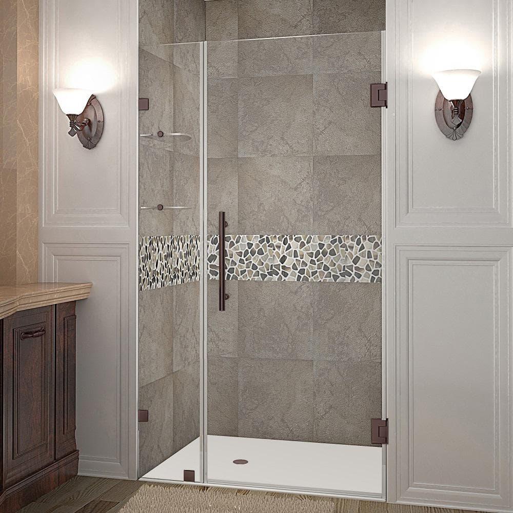 Nautis GS 36 x 72 Hinged Completely Frameless Shower Door
