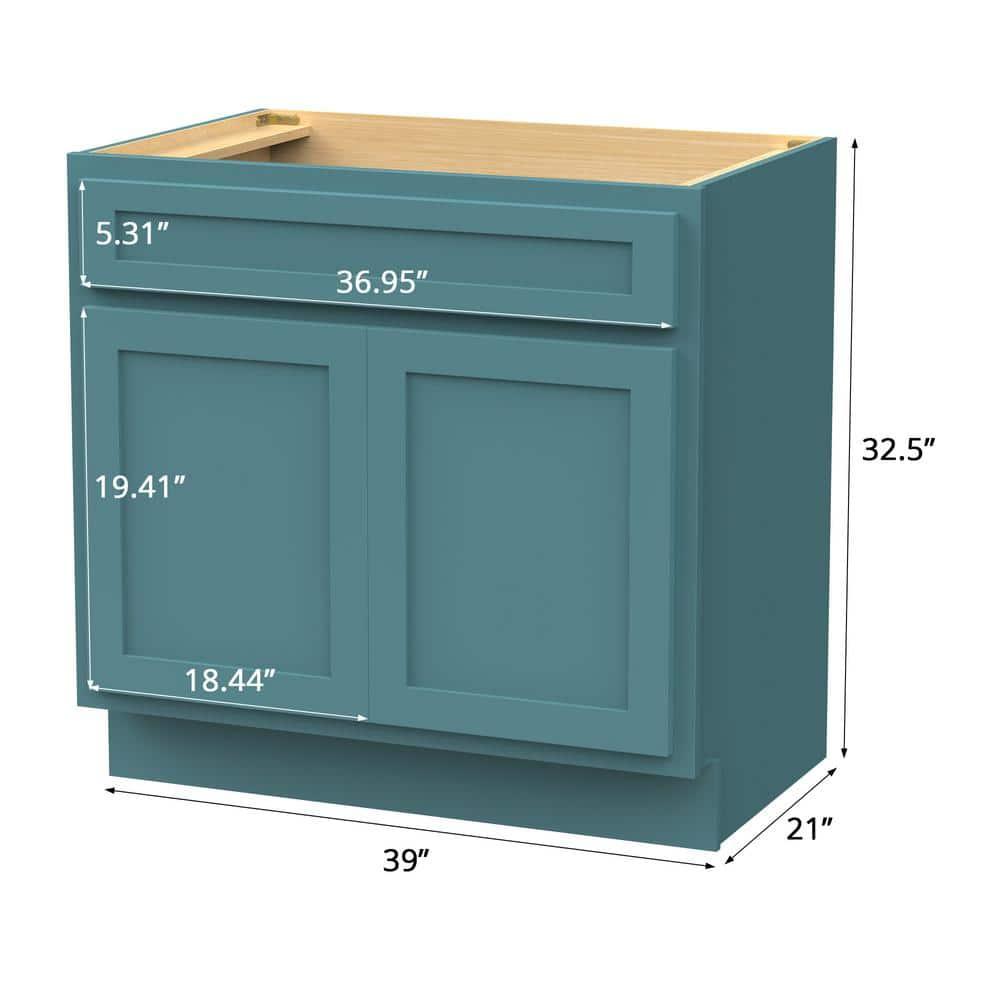 Vanity Art 39" W Plywood Freestanding Single Base Storage Cabinet with Soft Close Door