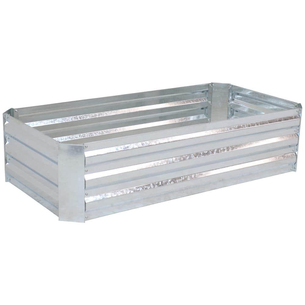 Ippolito Rectangular Galvanized Steel Raised Garden Bed