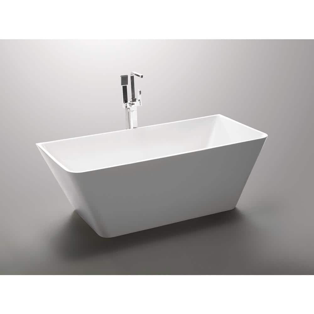 67'' x 31.5'' Freestanding Soaking Acrylic Bathtub