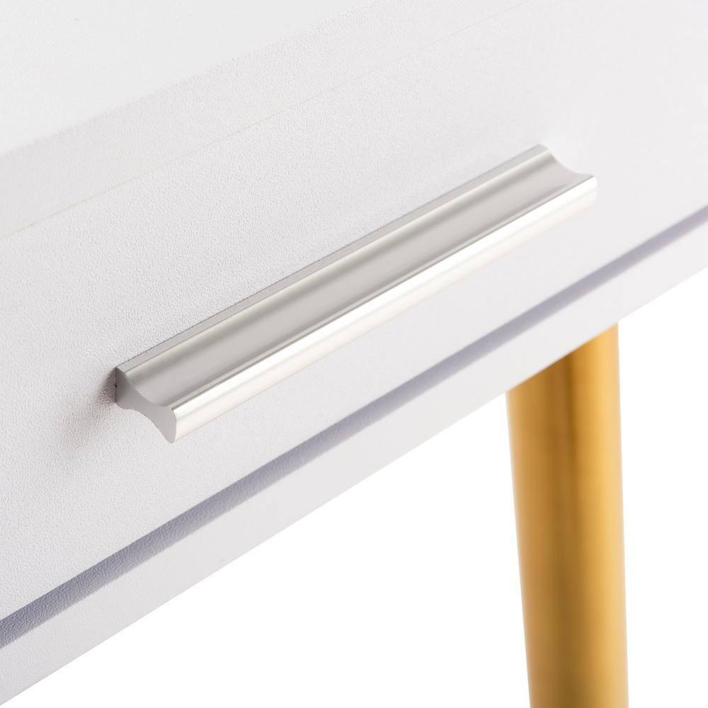 Jorja 1 Drawer 1 Shelf Desk - DSK2200 - White/Gold - Safavieh
