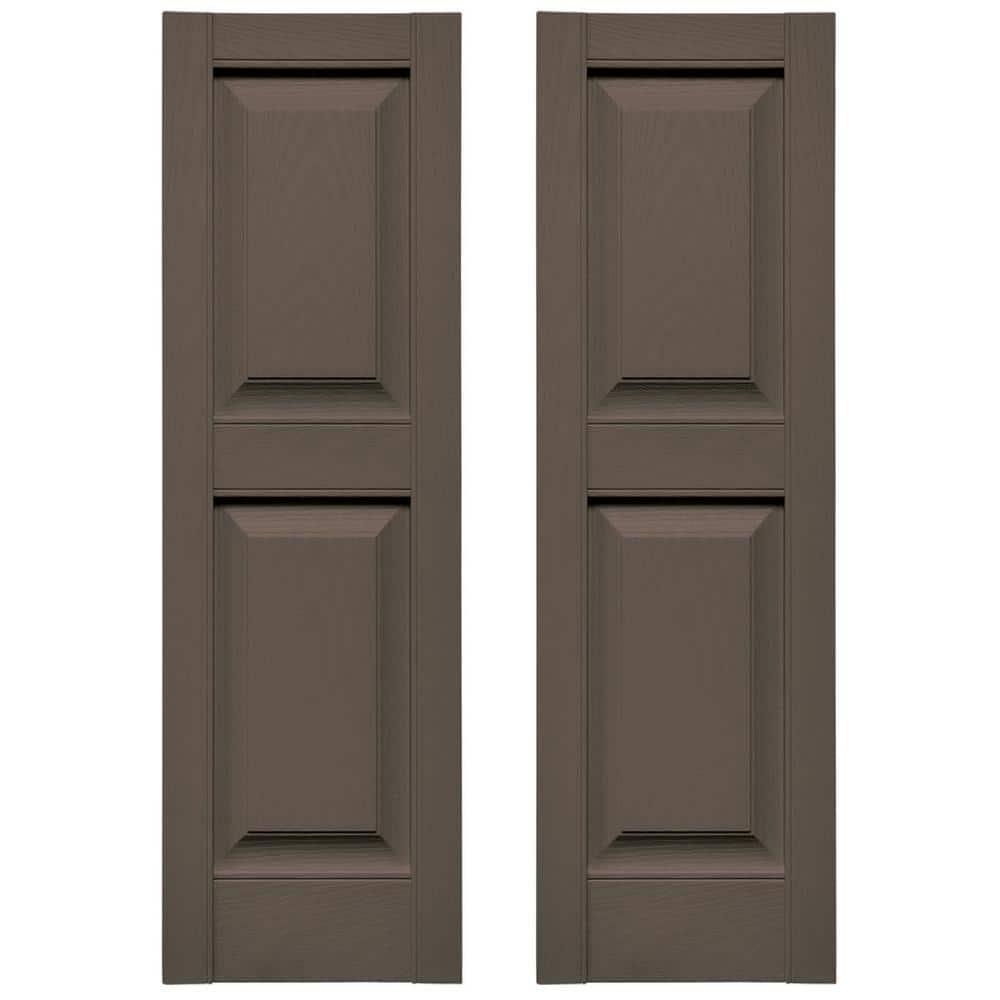 Builders Edge, TailorMade Two Equal Panels, Raised Panel Shutters, Includes Matching Installation Spikes (Per Pair) | Wayfair