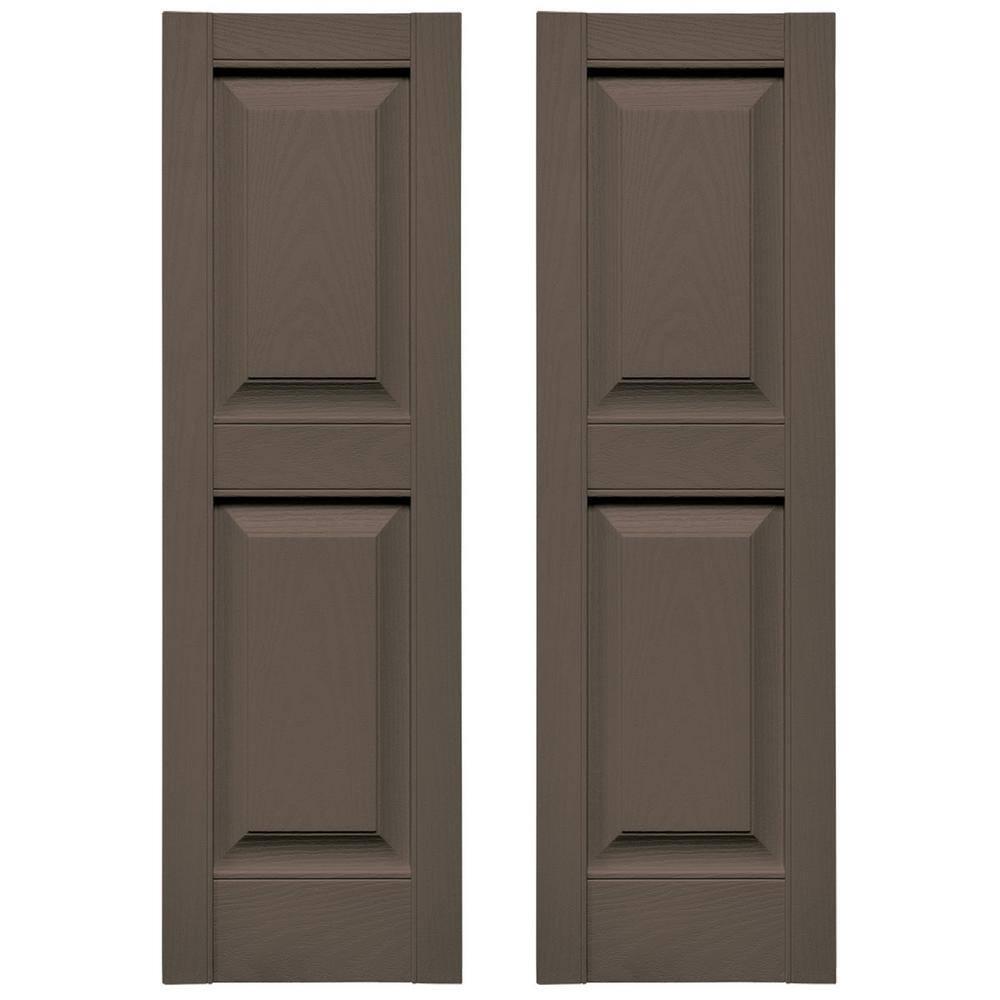 Builders Edge, TailorMade Two Equal Panels, Raised Panel Shutters, Includes Matching Installation Spikes (Per Pair) | Wayfair