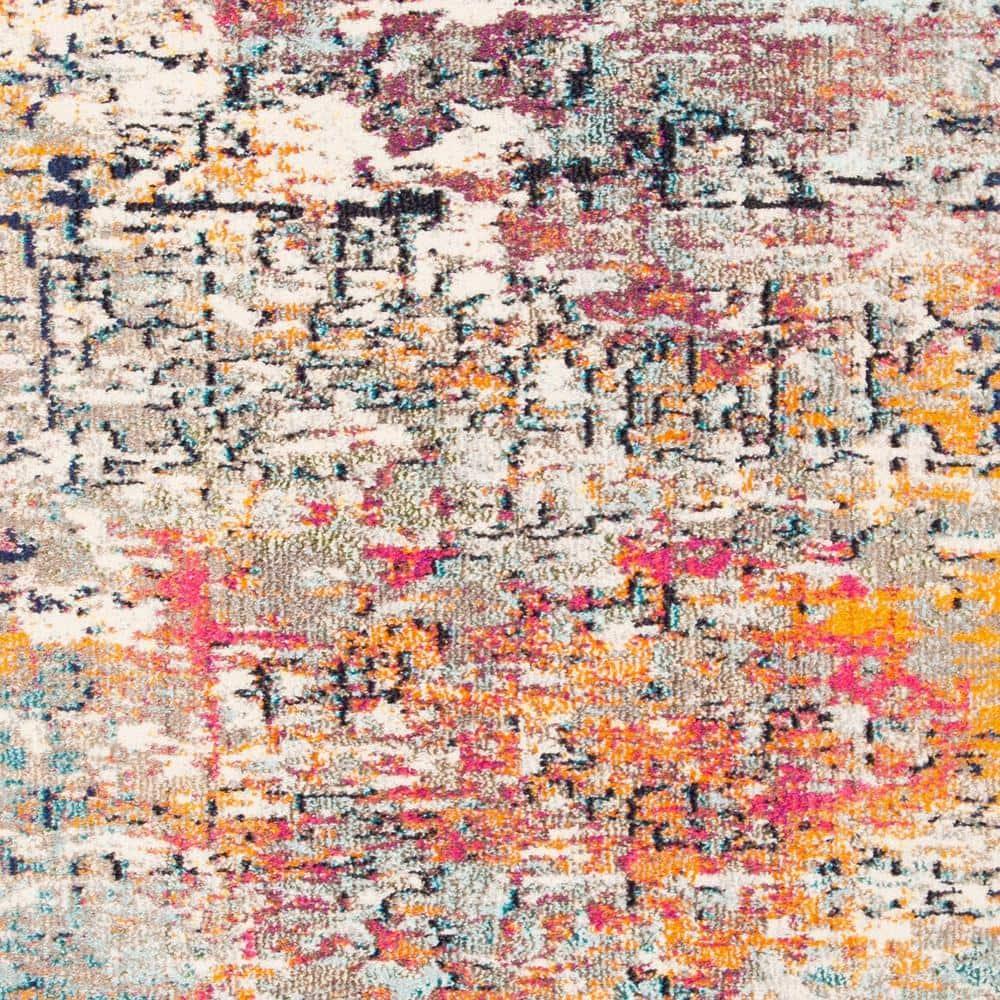 Madison MAD460 Power Loomed Indoor Area Rug - Grey/Pink - 6'7"x6'7" - Safavieh
