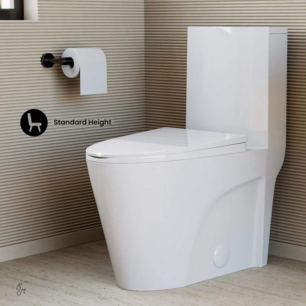 St. Tropez One Piece Elongated Toilet Dual Vortex Flush 1.6 GPF
