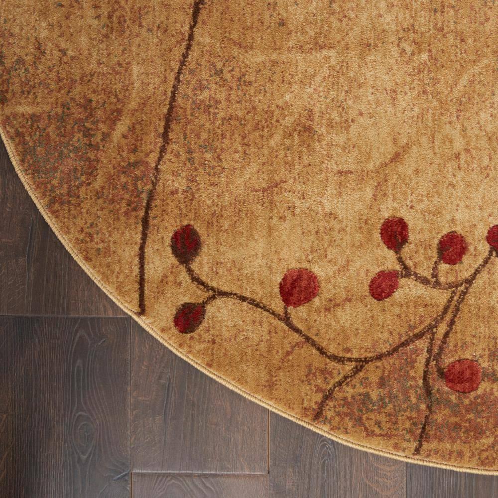Nourison Somerset Nature Latte 5'6" x ROUND Area Rug, (6 Round)