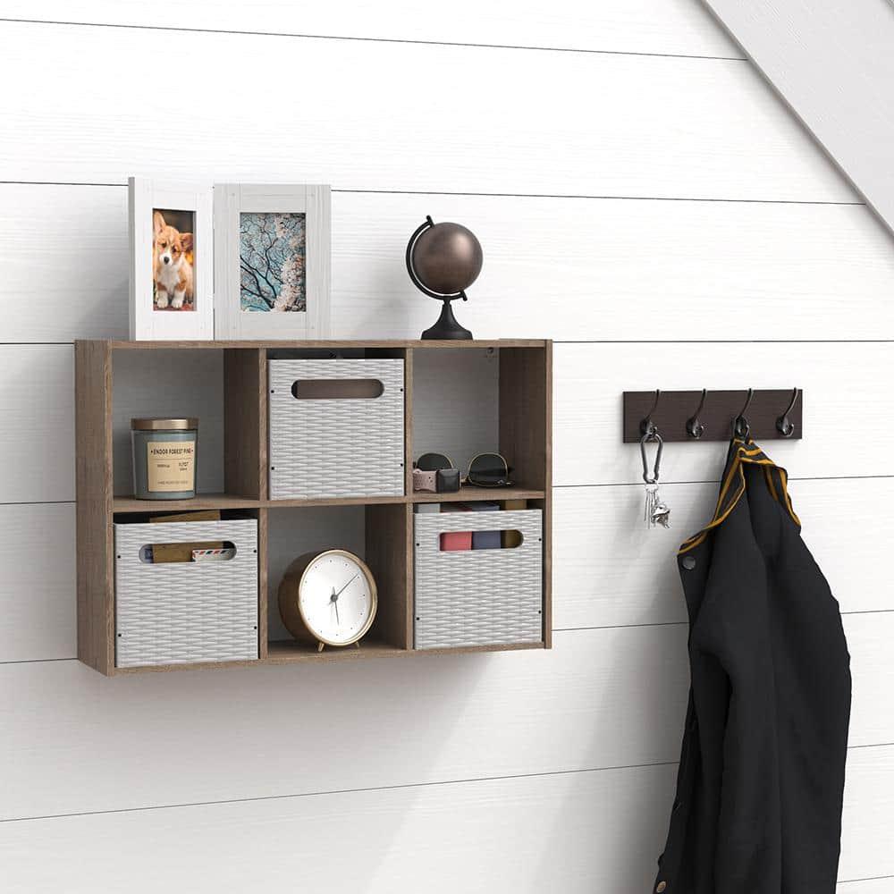 Mini 6-Cube Desktop or Wall Mounted Bookcase