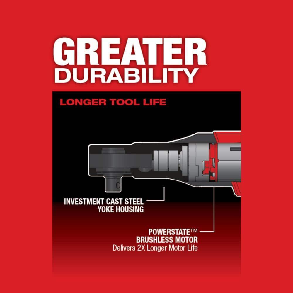 Milwaukee 2557-20 - M12 Fuel, 3/8 in Drive Size Cordless, 55 ft lb Electric Ratchet