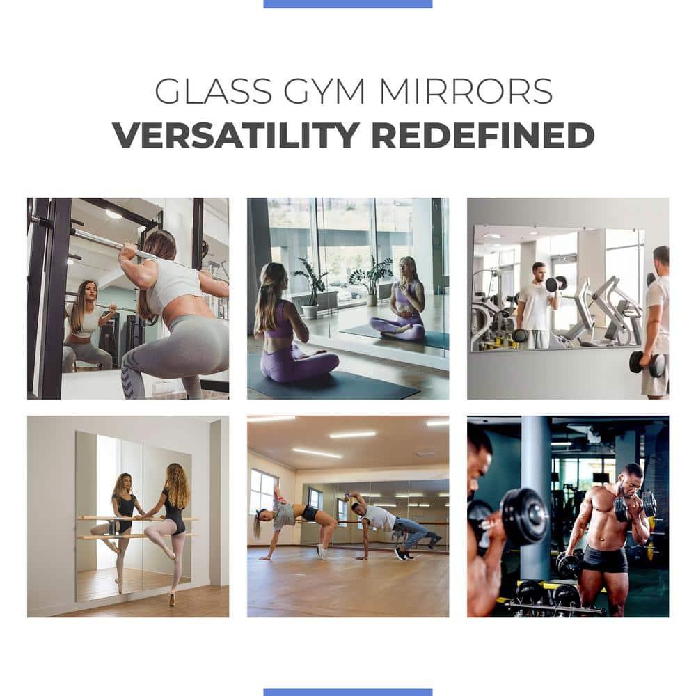 Gym Wall Mirror SD Annealed 1/4" Thick | Safety-Backed, 36" x 60"