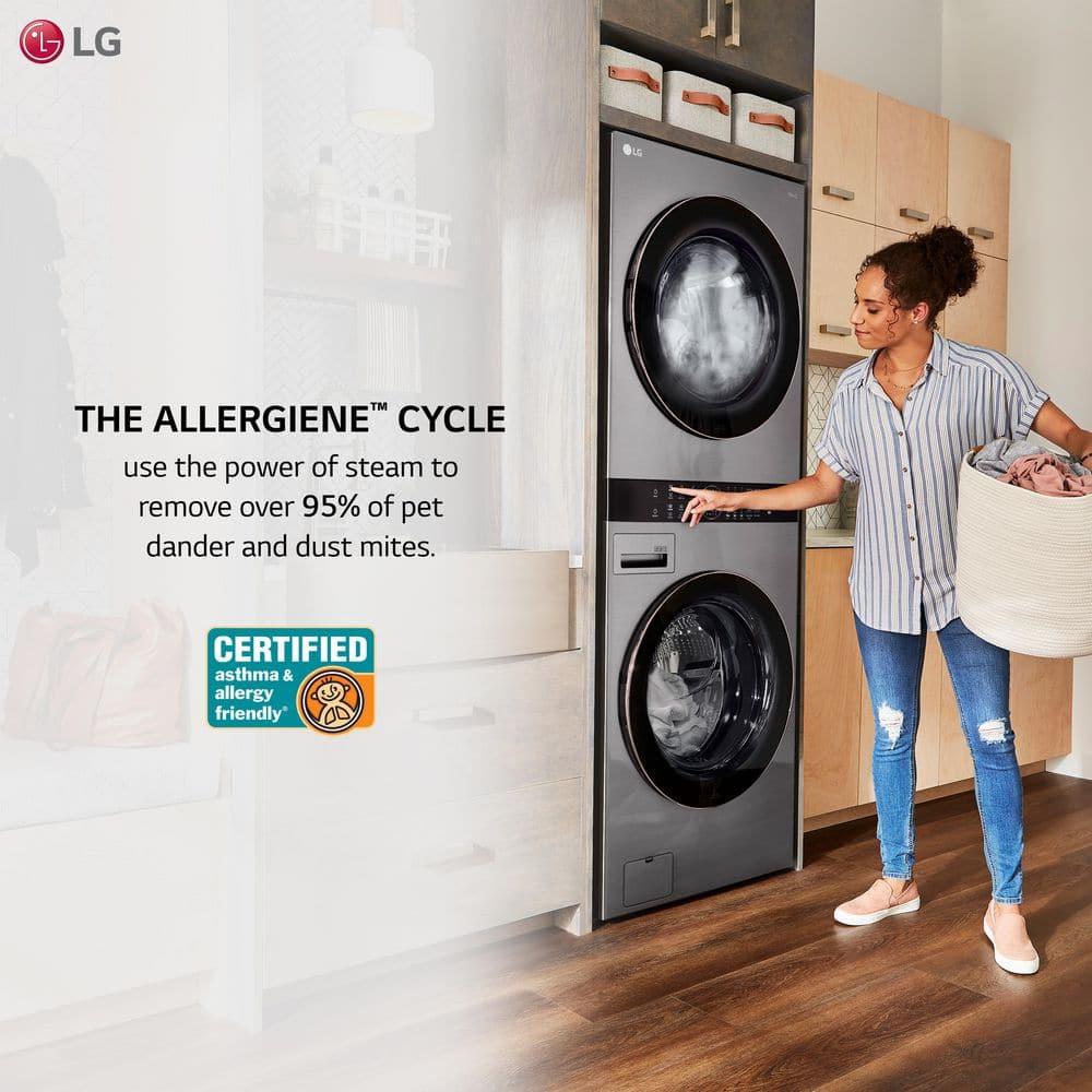 LG LG Single Unit Front Load WashTower with Center Control Washer and 7.4 cu. ft. Electric Dryer, 4.5 cu. ft. WKE100HVA