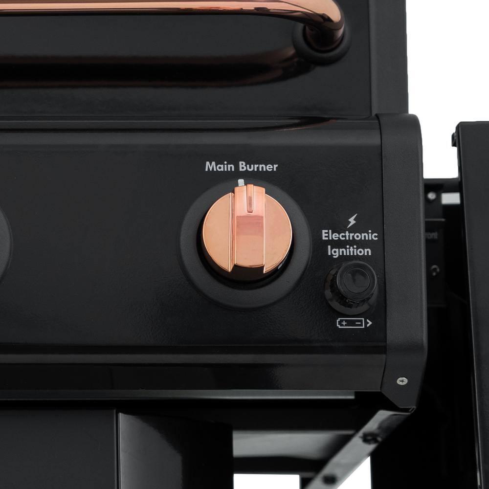 Kenmore 3-Burner Propane Gas Grill with Foldable Side Tables for Outdoor BBQ