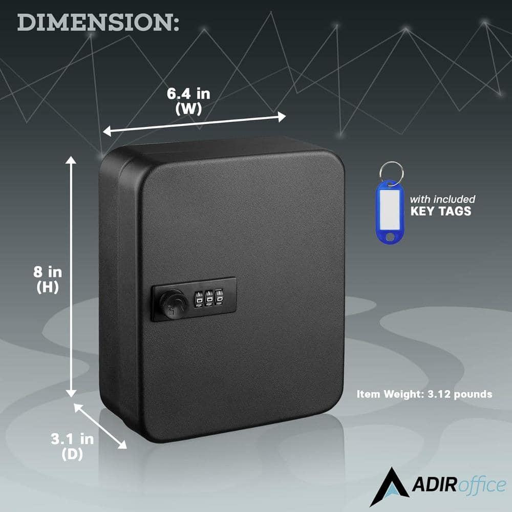 AdirOffice Steel Secure Key Cabinet with Combination Lock
