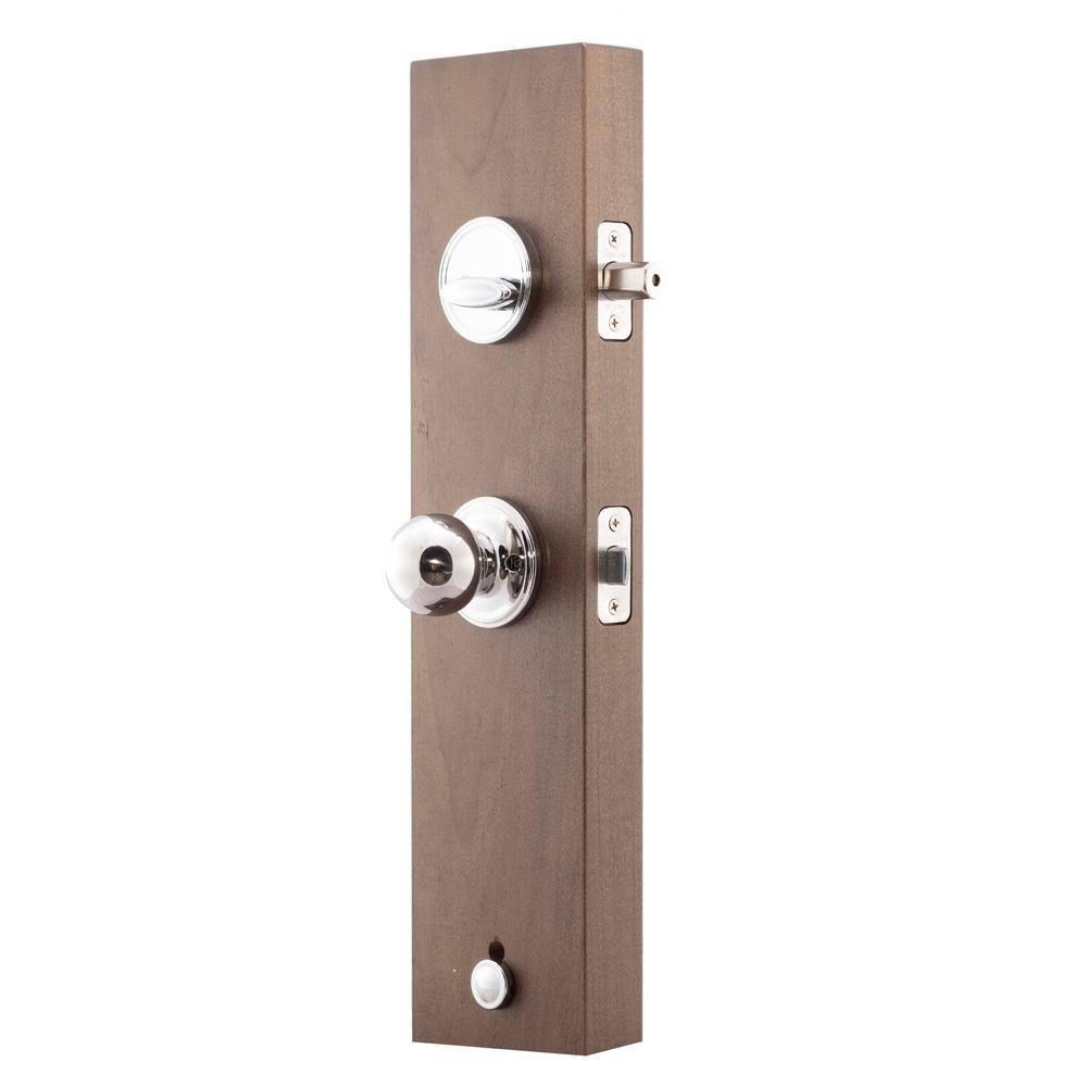 Copper Creek Handleset with Single Cylinder Deadbolt and Door Knob and Colonial Rosette
