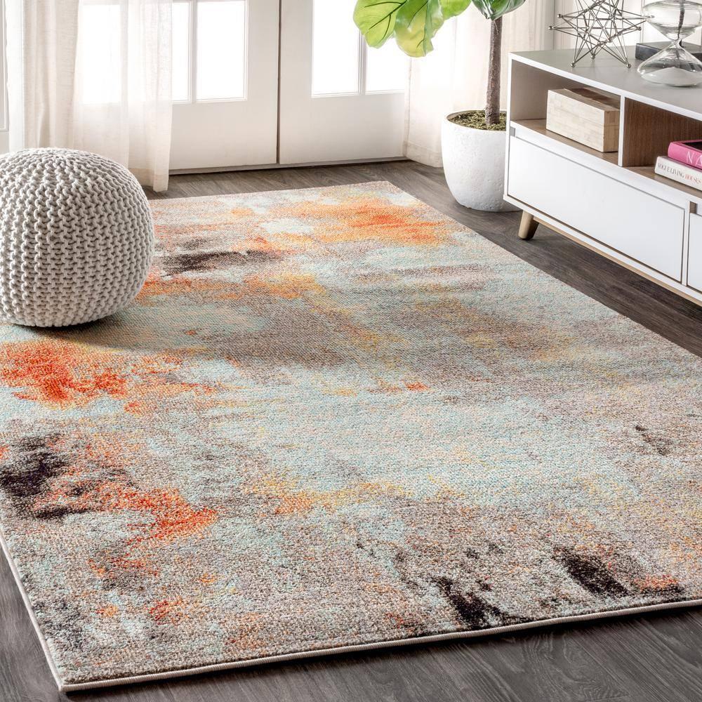 JONATHAN Y Contemporary POP Modern Abstract Vintage Cream/Orange 3 ft. x 5 ft. Area Rug