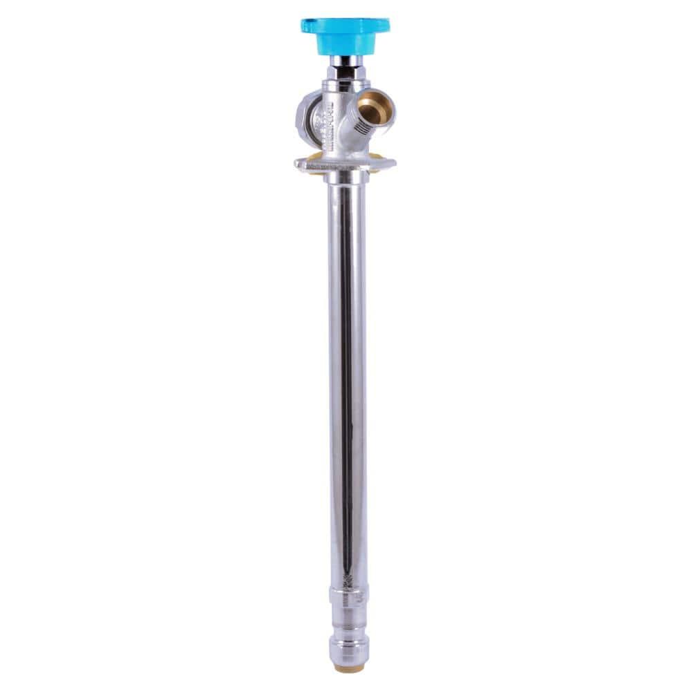 SharkBite 1/2 in. X 10 in. Push-to-Connect X MHT Brass Anti-Siphon Frost Free Sillcock Valve NOB