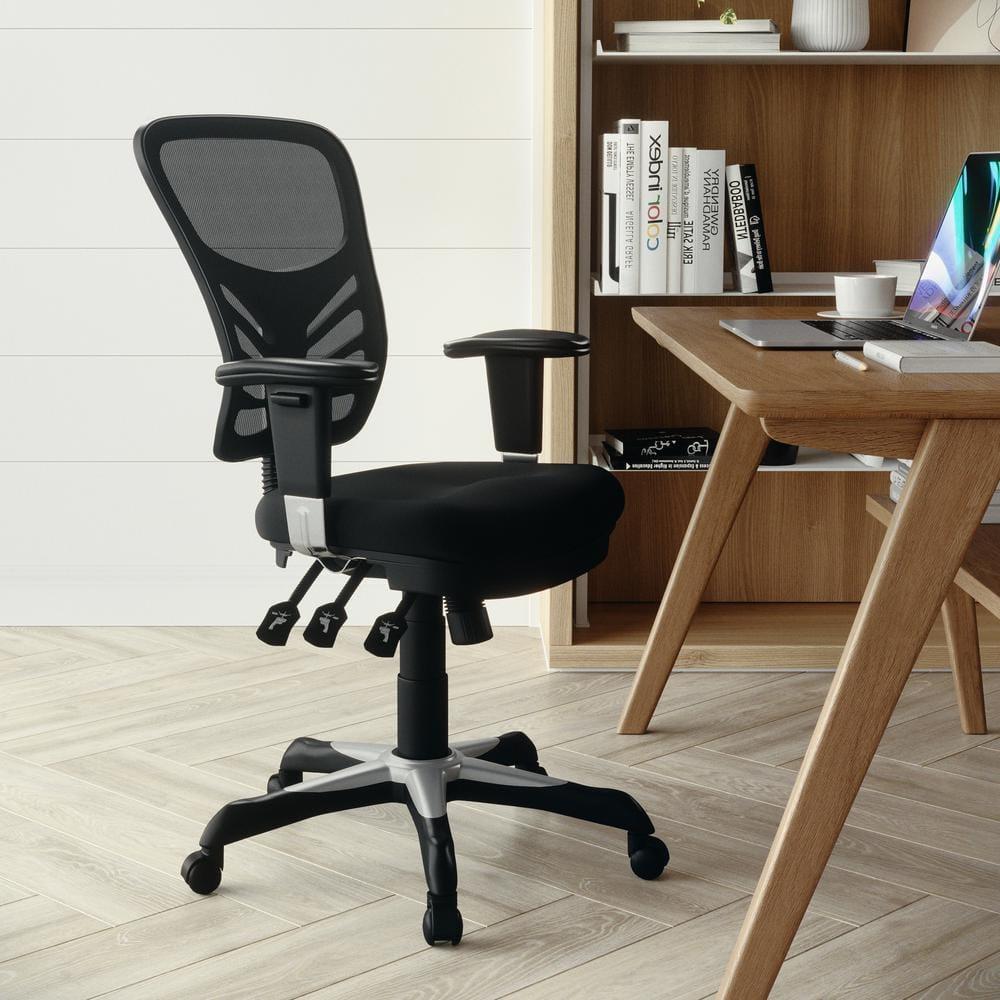 Flash Furniture Nicholas Ergonomic Mid-Back Swivel Office and Gaming Chair, Black