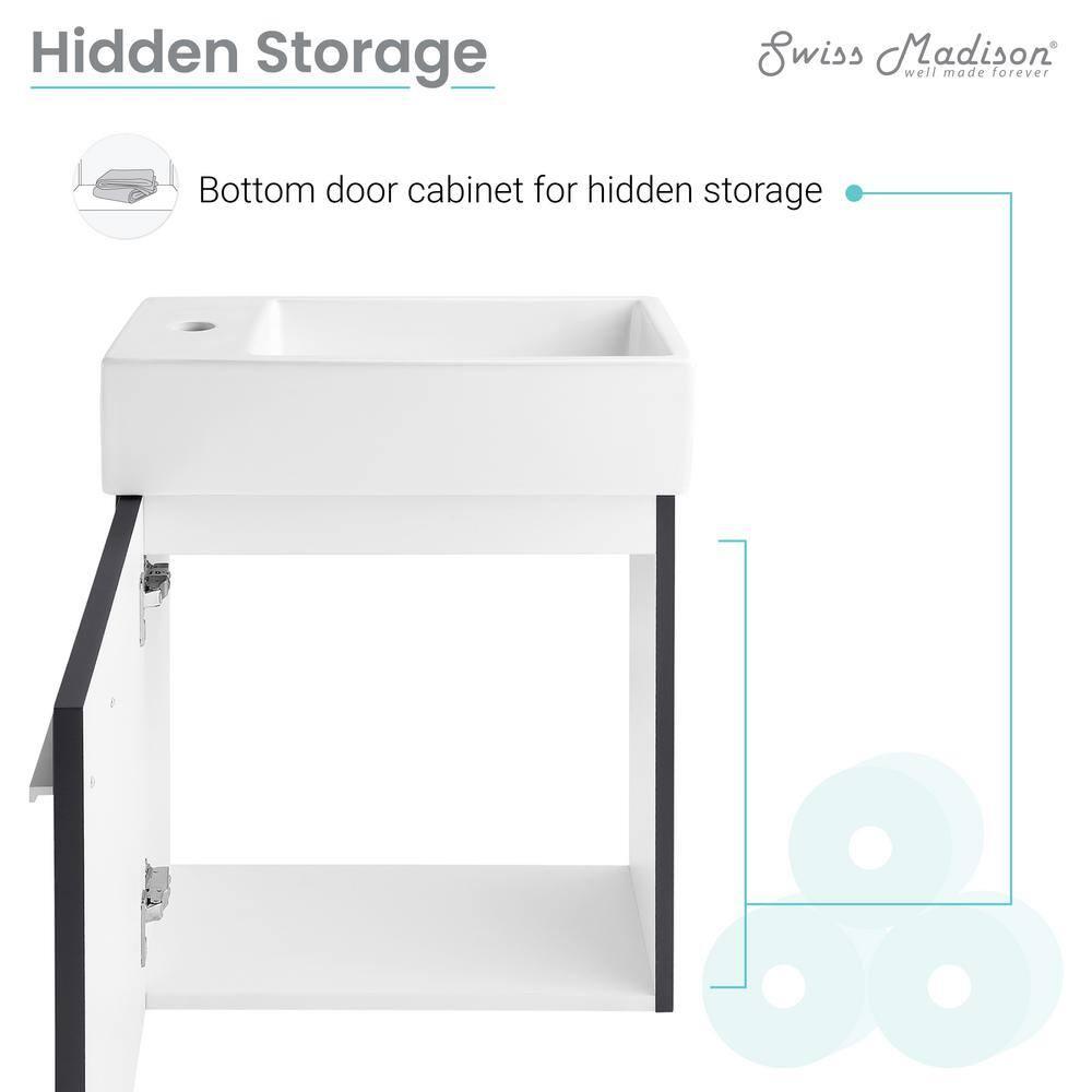 Colmer 18" Wall-Mounted Bathroom Vanity