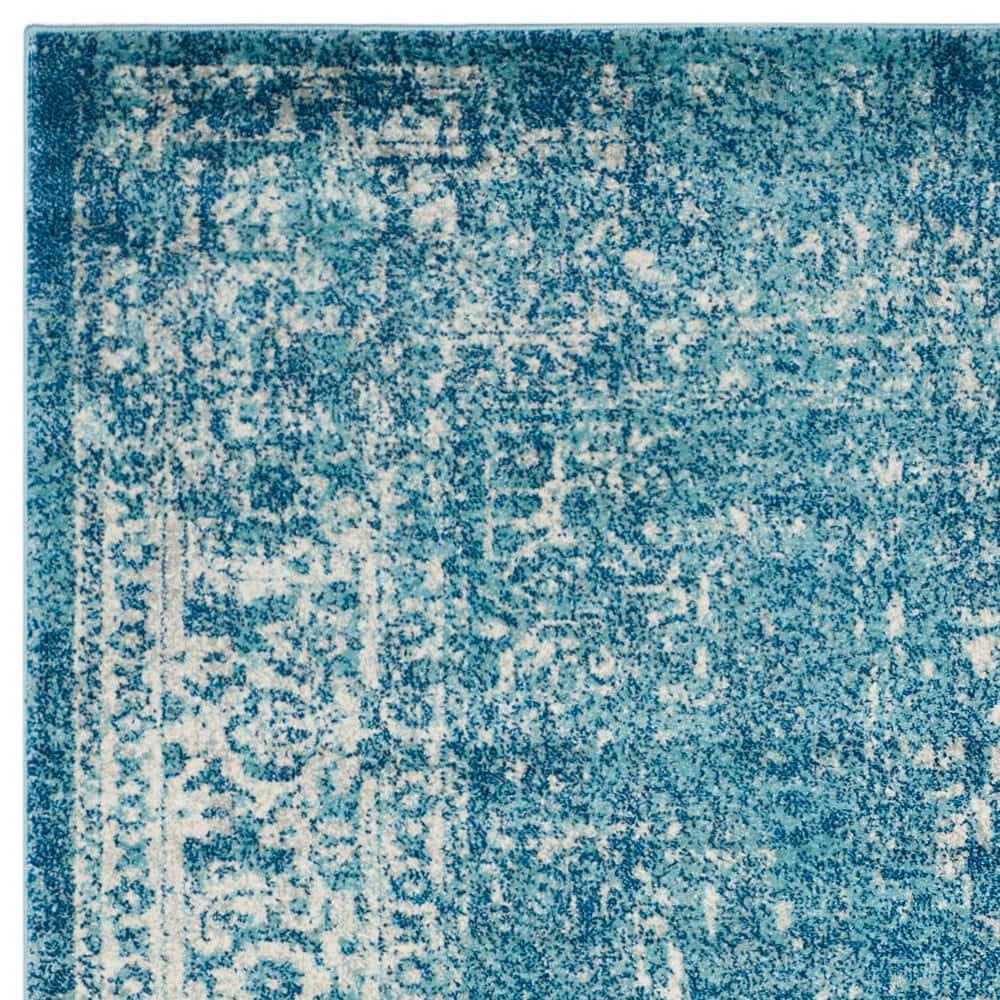 Evoke EVK256 Power Loomed Area Rug - Blue/Ivory - 10'x14' - Safavieh.