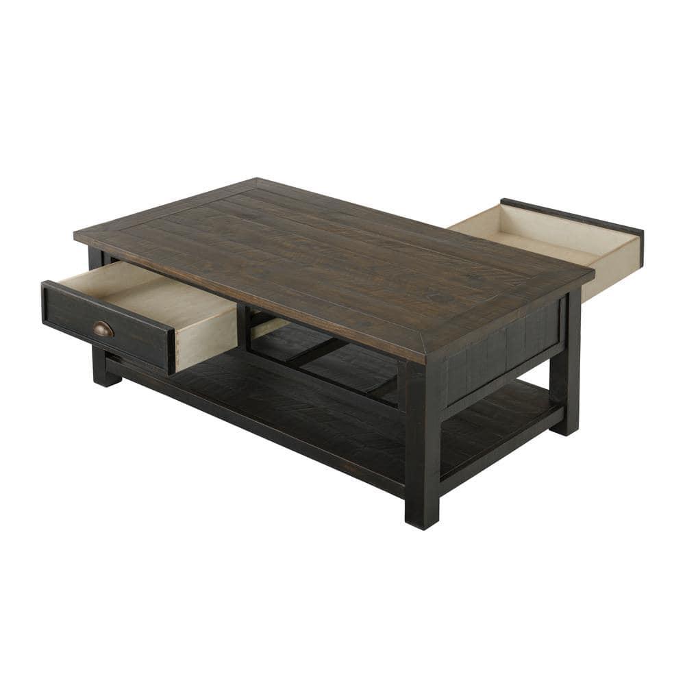 Martin Svensson Home Monterey 50" Coffee Table, Black and Brown