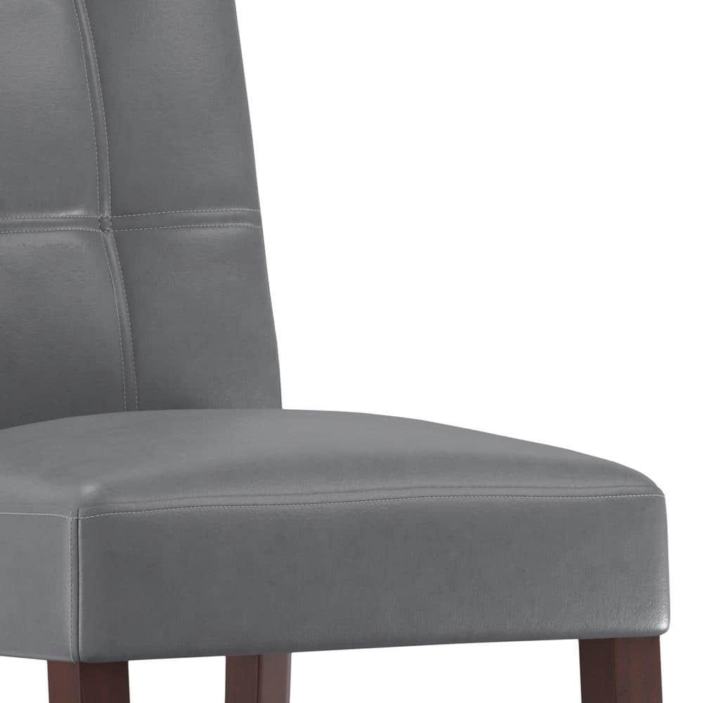 Simpli Home Ezra Dining Chair (Set of 2) in Stone Grey
