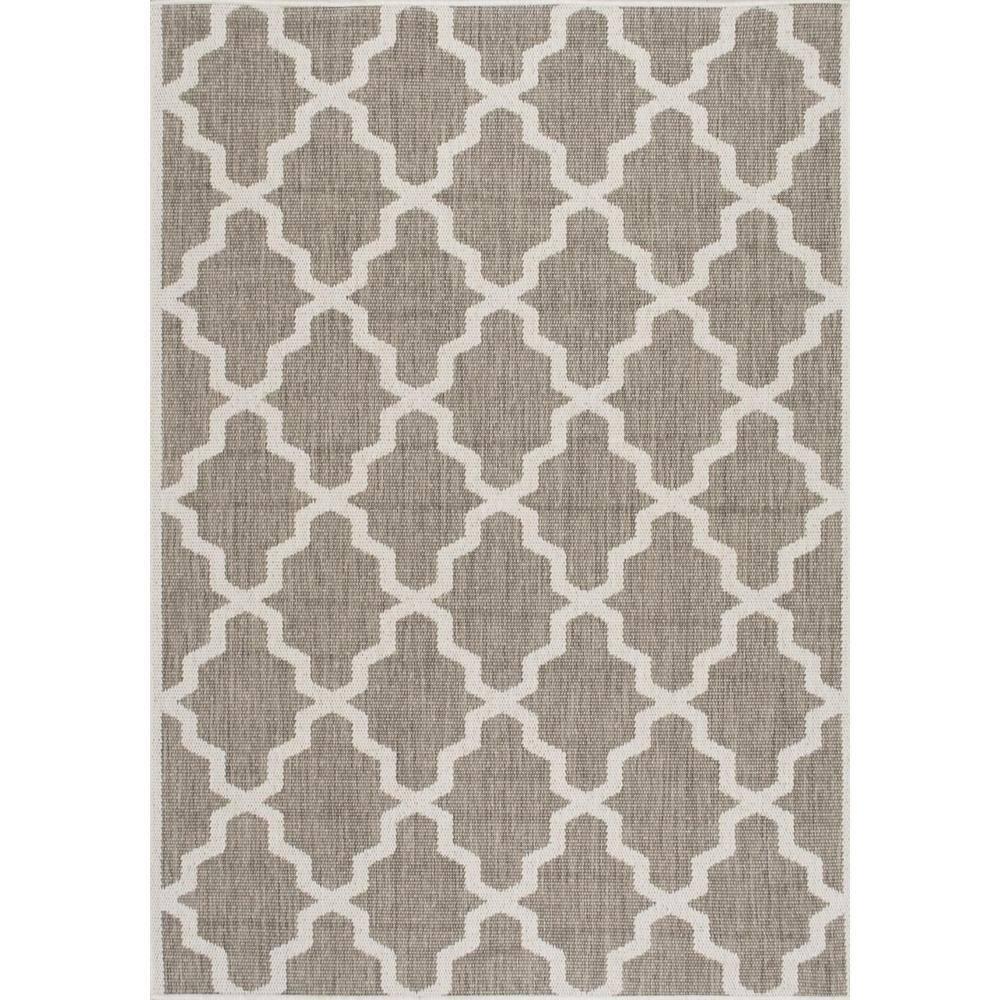Nuloom Gina Trellis 4x6 Indoor/Outdoor Area Rug for Living Room Patio Deck Front Porch Kitchen, Taupe/Ivory