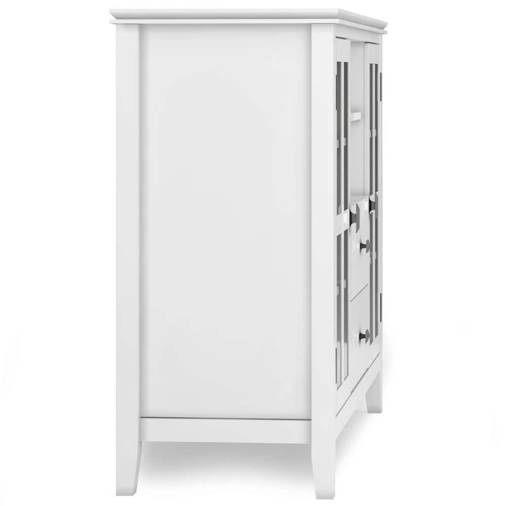 Simpli Home Artisan 53"W Solid Wood Contemporary Tall TV Stand for TVs up to 60" with Adjustable Shelves