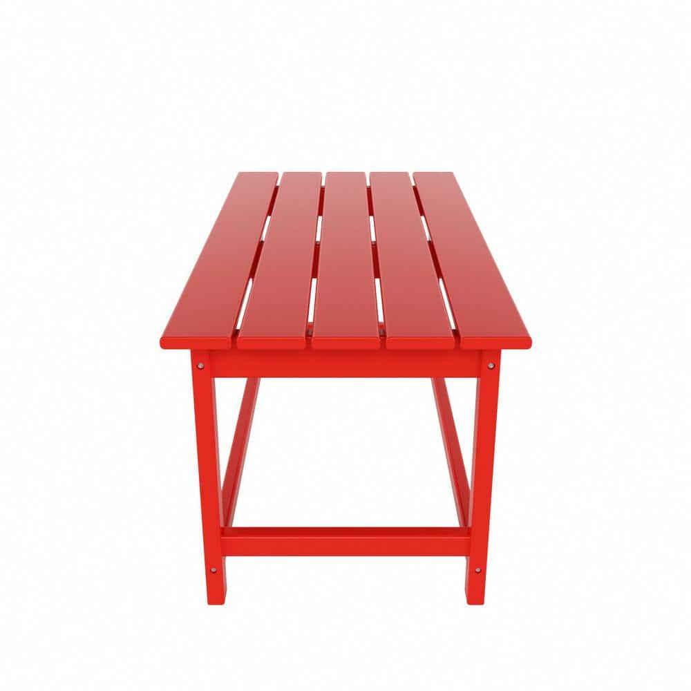 Polytrends  Laguna Hdpe All Weather Outdoor Patio Coffee And Side Tables (3-Piece Set) Red