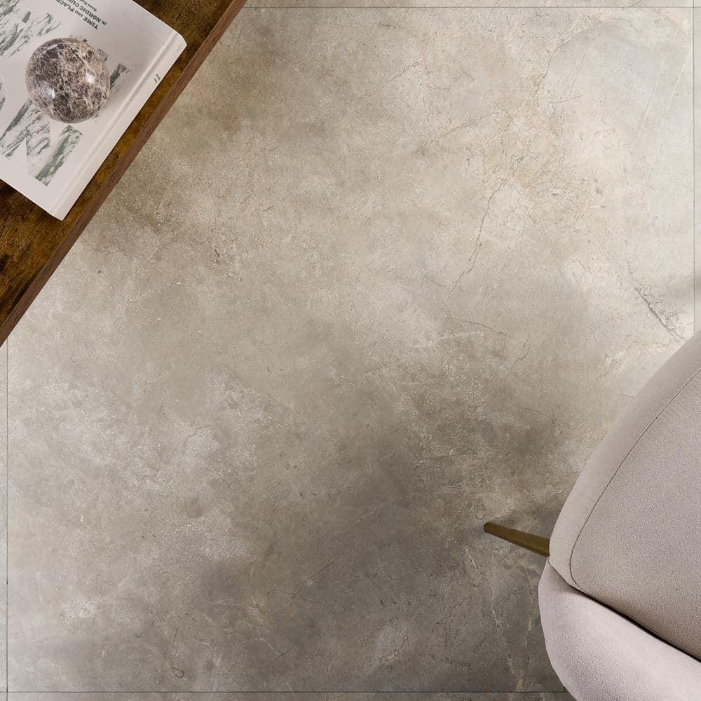 Signature 47.24 In. X 47.24 In. Marble Look Satin Porcelain Floor And Wall Tile (30.98 Sq. Ft. / Case)