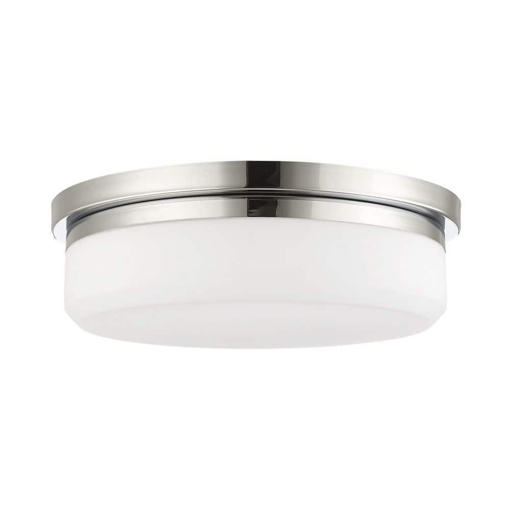 Livex Lighting 7393 15.5" Wide Flush Mount Ceiling Fixture / Wall Sconce - Chrome