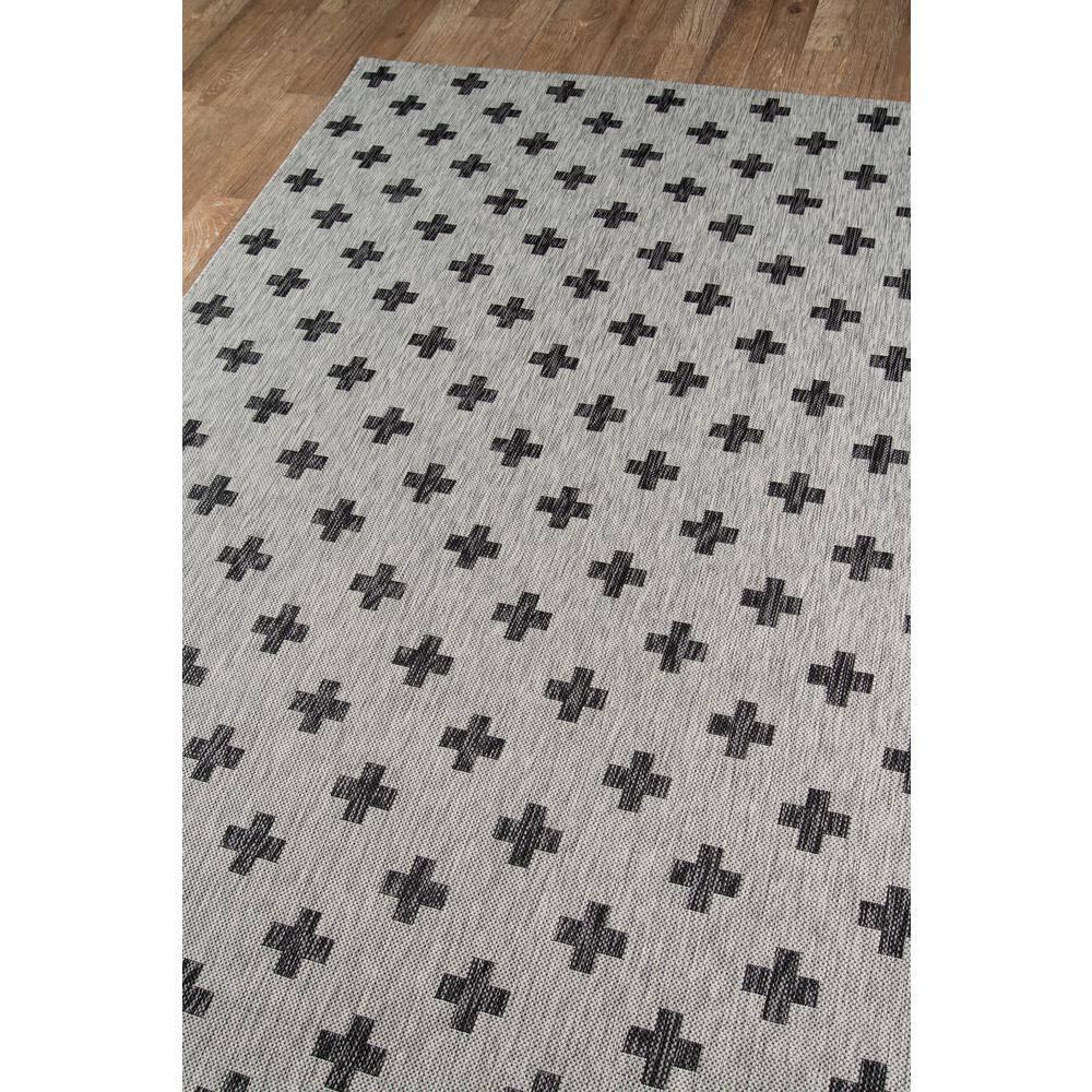 Umbria Polypropylene Gray/Black Rug