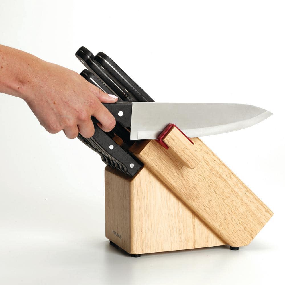 Farberware Farberware Edgekeeper 14-Piece Triple-Rivet Knife Block Set with Built-In Sharpener