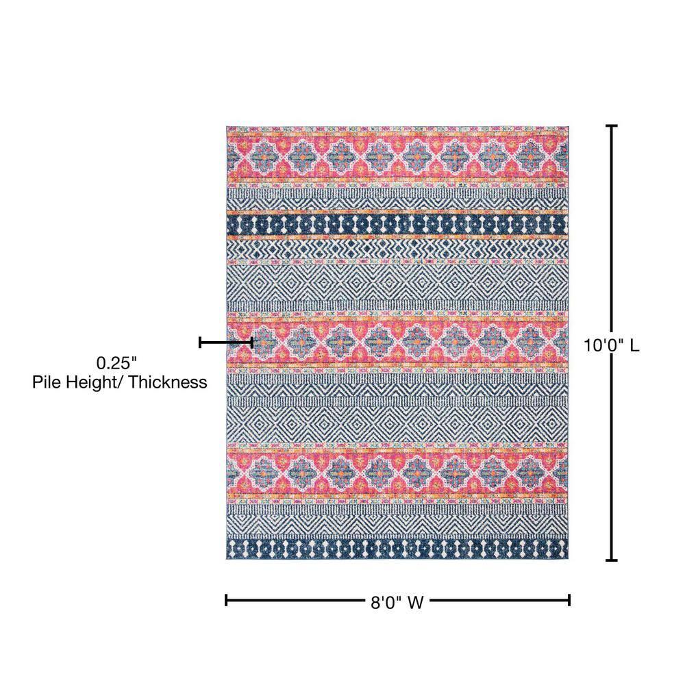 Madison MAD797 Power Loomed Indoor Area Rug - Navy/Ivory - 8'x10' - Safavieh.