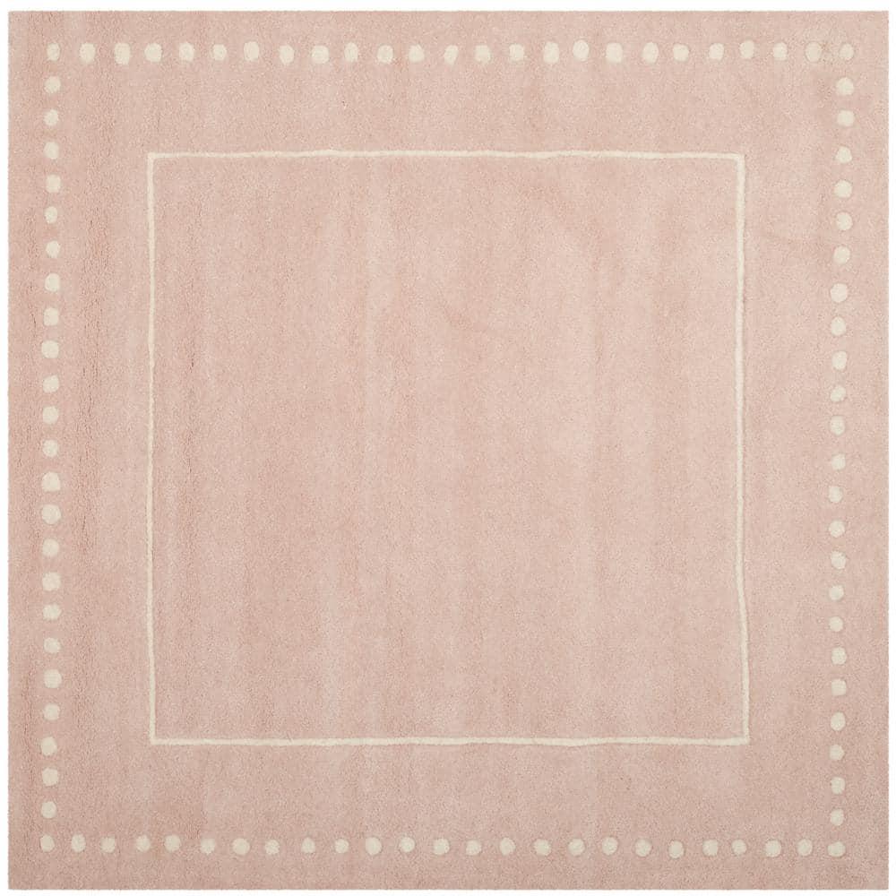 Bella BEL151 Hand Tufted Area Rug - Light Pink/Ivory - 5'x5' - Safavieh.