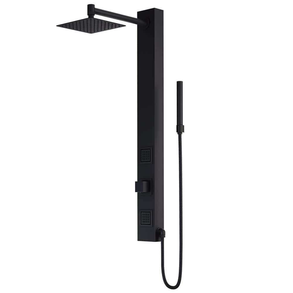Orchid 39" H X 4" W 2-Jet Shower System with Hand Wand - Requires existing shower head connection