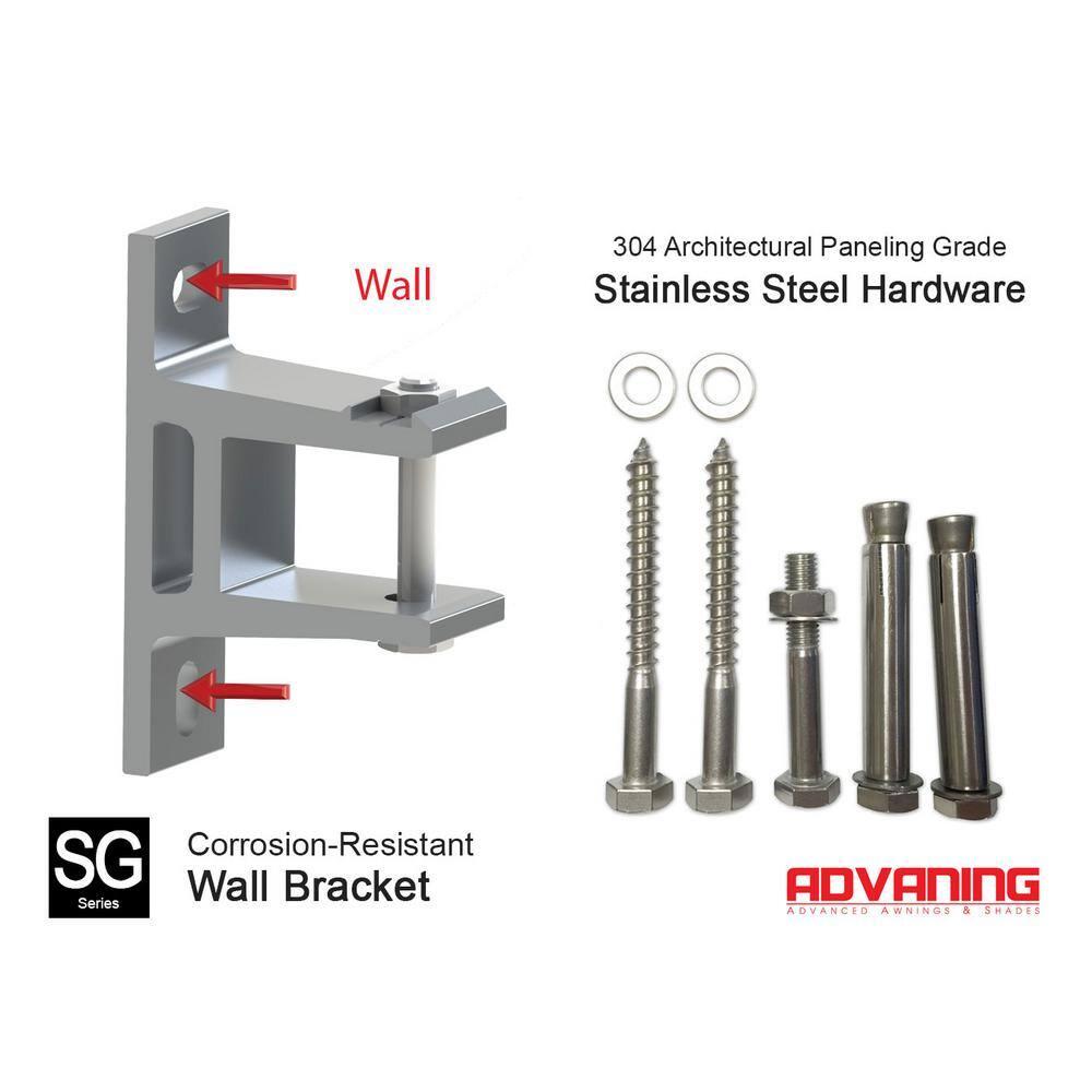 Advaning 10.5'' D Metal Cover Retractable Patio Awning