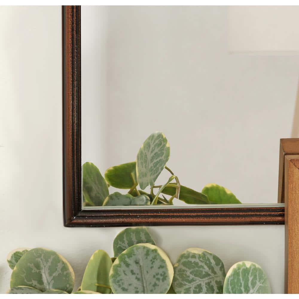 36" x 24" Caskill Framed Arch Wall Mirror Bronze - Kate & Laurel All Things Decor: Mantel Decor, No Assembly Required