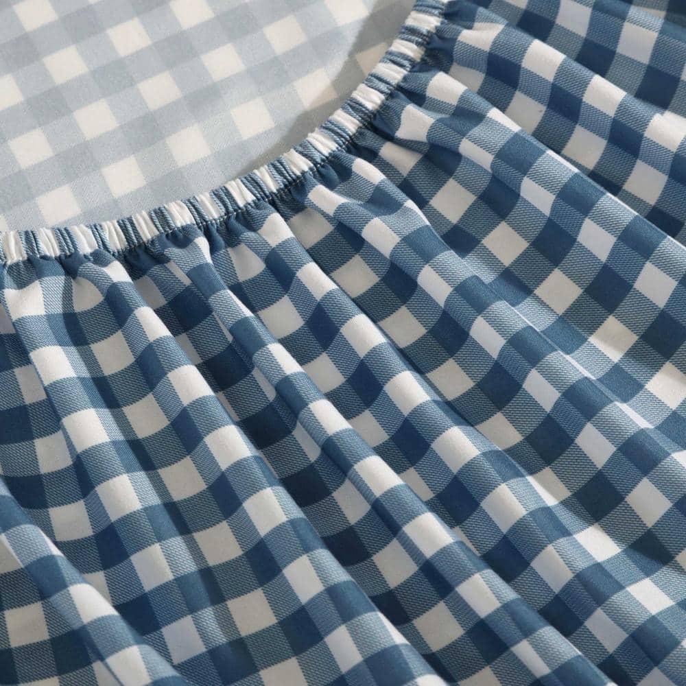 Eddie Bauer Preston Check Blue Twin Xl Sheet Set