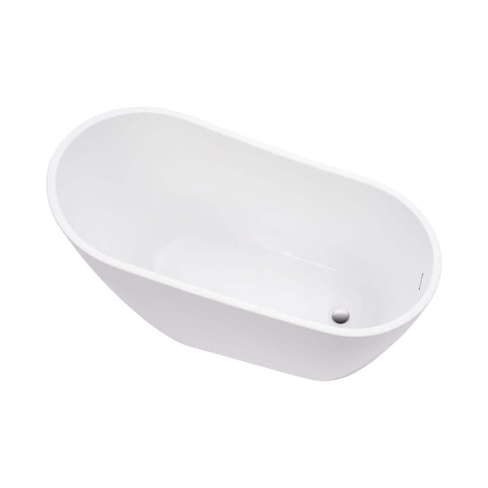 55.3" X 28.3" Freestanding Soaking Bathtub