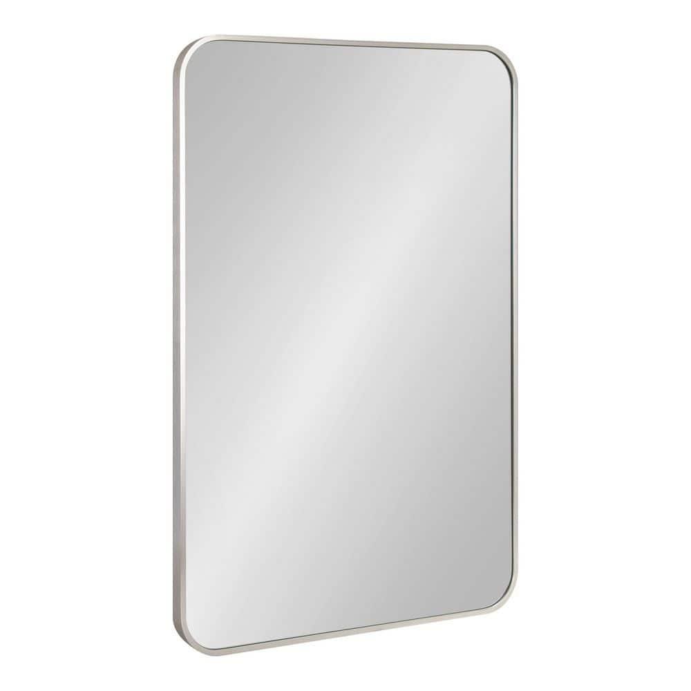 Kate and Laurel Zayda Radius Rectangle Framed Wall Mirror, 20x30, Silver