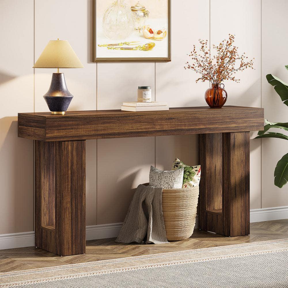 Millwood Pines 63 Inch Long Console Table Farmhouse Sofa Table