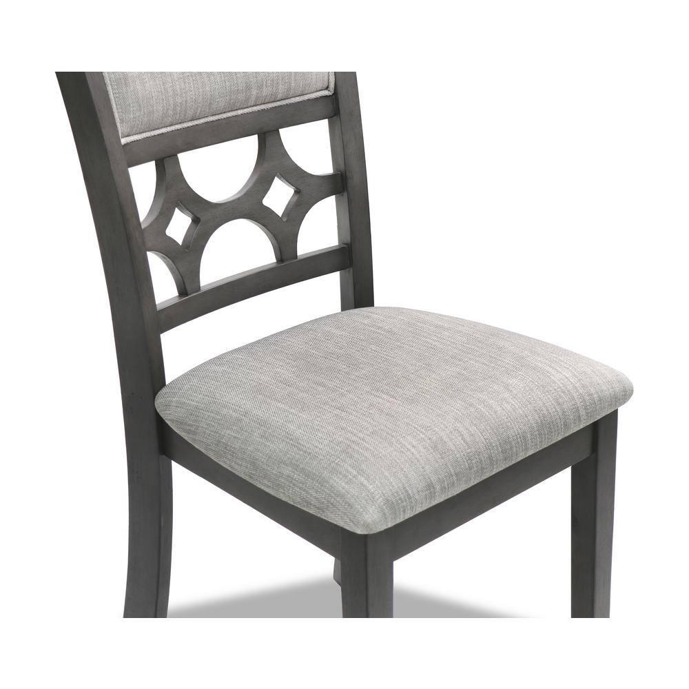 New Classic Furniture Mitchell 5-Piece Transitional Wood Counter Set in Gray