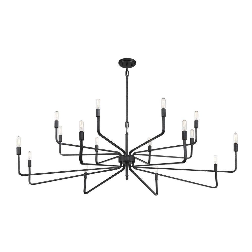 Savoy House Salem 16 - Light Chandelier in  Forged Iron