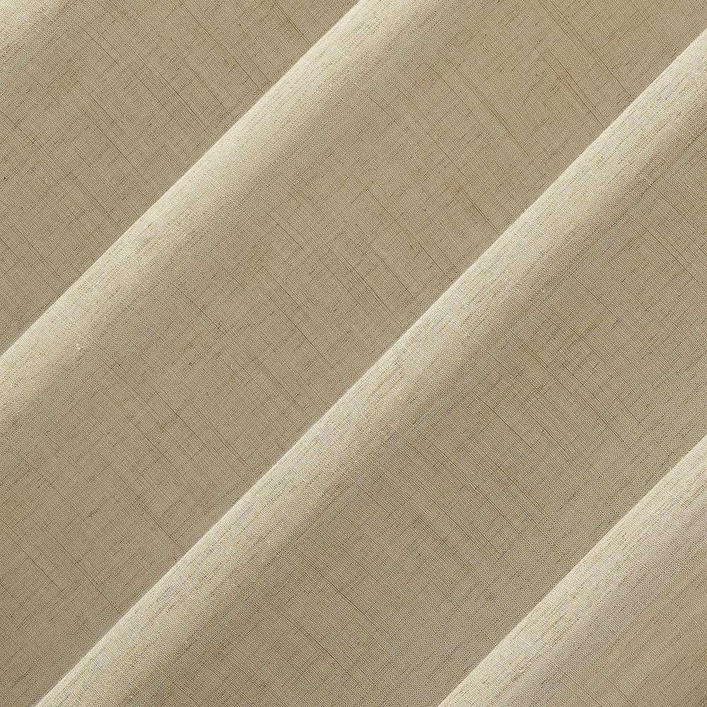 52"x63" Archaeo Light Filtering Slub Textured Linen Blend Grommet Top Curtain Panel Sand: Modern Indoor Decor
