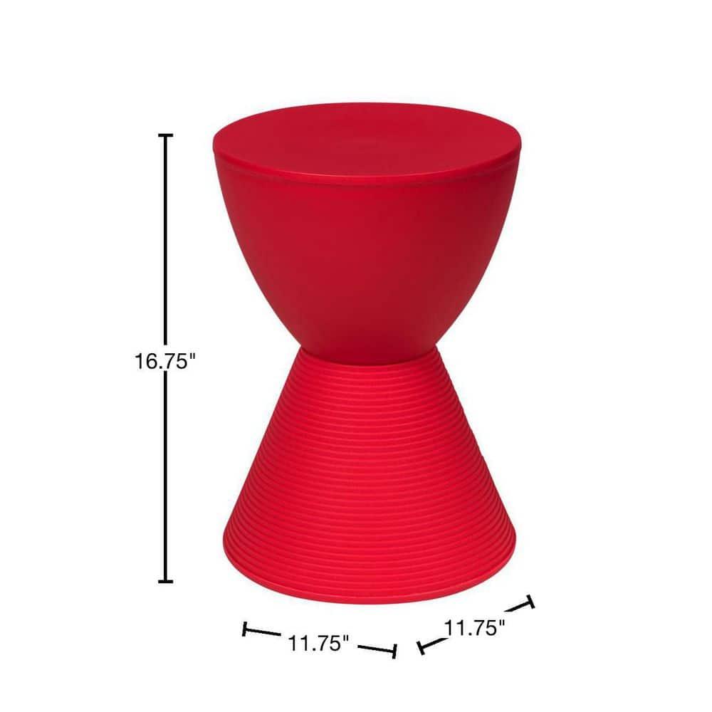 LeisureMod Boyd Modern Round Plastic Side Table