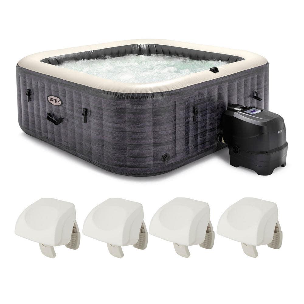 Intex Intex 120 Volt 6 Person - Person 140 - Jet Vinyl Square Inflatable Hot Tub in Gray