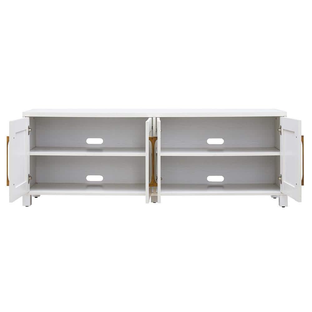 Evelyn&Zoe Chabot Rectangular TV Stand for TV's up to 75", White
