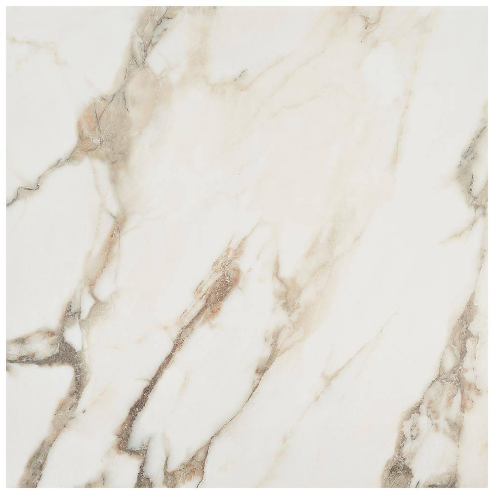 24" x 24" Polished Marble Look Porcelain Floor and Wall Tile (15.5 Sq. Ft. / Case)