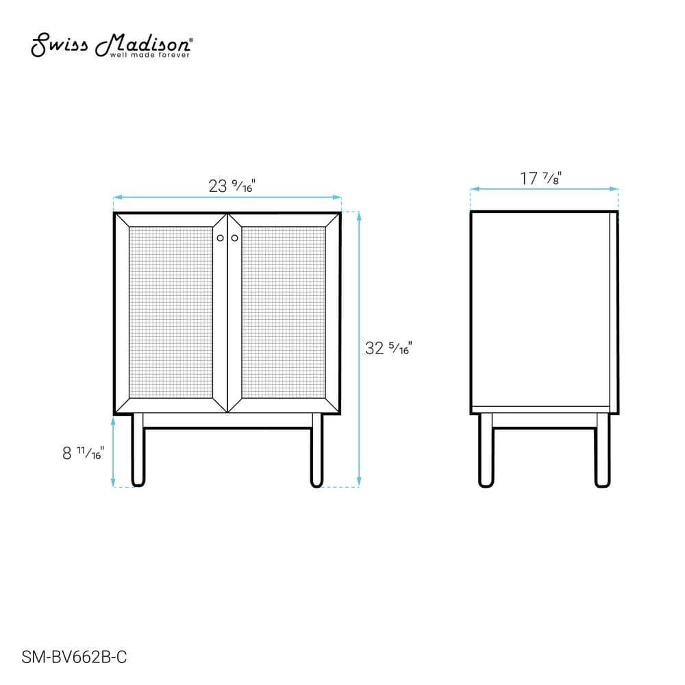 Classe 24" Bathroom Vanity In Dark Walnut Cabinet Only